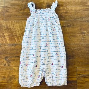 JoJo Maman Bebe Smocked Sailboat Romper 18-24M